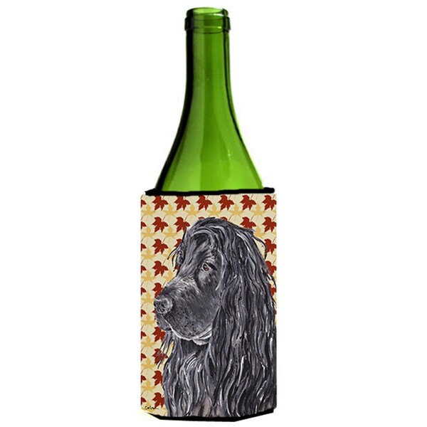 Carolines Treasures English Cocker Spaniel Fall Leaves Wine bottle sleeve Hugger - SC9541LITERK