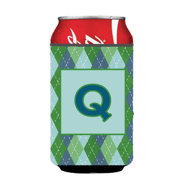 Carolines Treasures Letter Q Initial Monogram - Blue Argoyle Can Or Bottle  Hugger - CJ1020-QCC