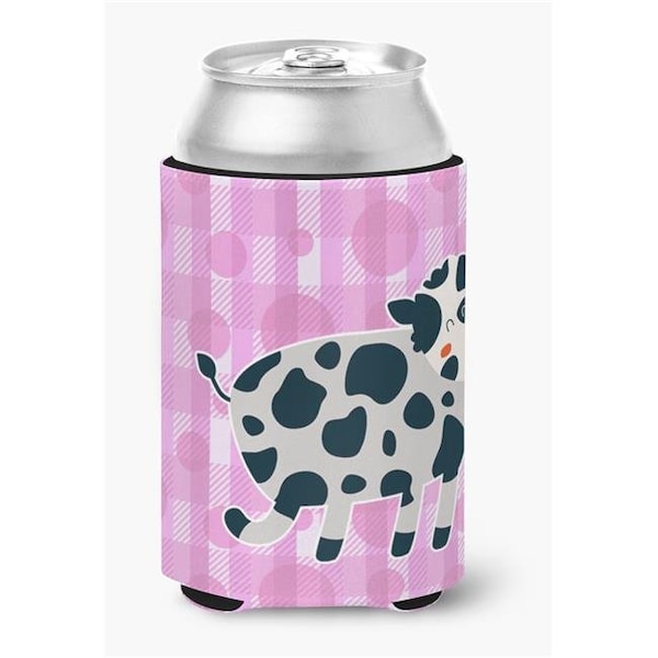 Carolines Treasures Carolines Treasures BB7162CC Cow on Pink Polkadots Can or Bottle Hugger - BB7162CC