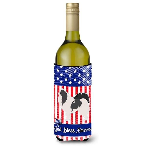 Carolines Treasures USA Patriotic Japanese Chin Wine Bottle Beverge Insulator Hugger - BB3337LITERK