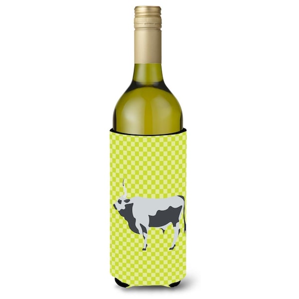 Carolines Treasures Hungarian Grey Steppe Cow Green Wine Bottle Beverge Insulator Hugger - BB7650LITERK