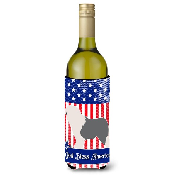 Carolines Treasures Old English Sheepdog Bobtail American Wine Bottle Beverge Insulator Hugger - BB8375LITERK
