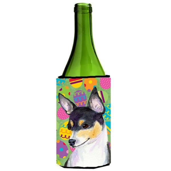Carolines Treasures Chihuahua Easter Eggtravaganza Wine bottle sleeve Hugger - 24 Oz. - SS4863LITERK