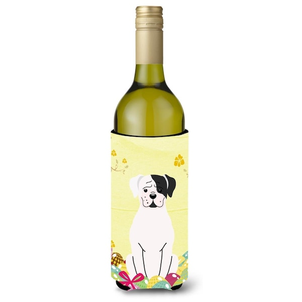 Carolines Treasures Easter Eggs White Boxer Cooper Wine Bottle Beverge Insulator Hugger - BB6114LITERK