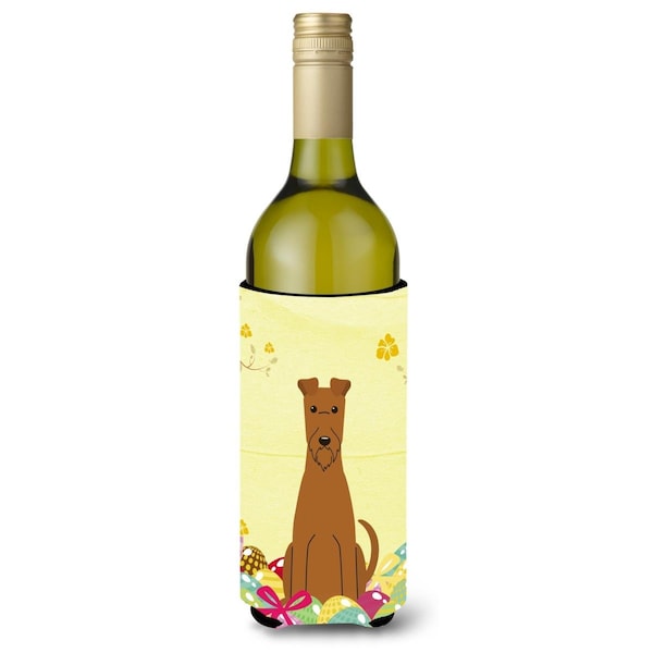 Carolines Treasures Easter Eggs Irish Terrier Wine Bottle Beverge Insulator Hugger - BB6062LITERK