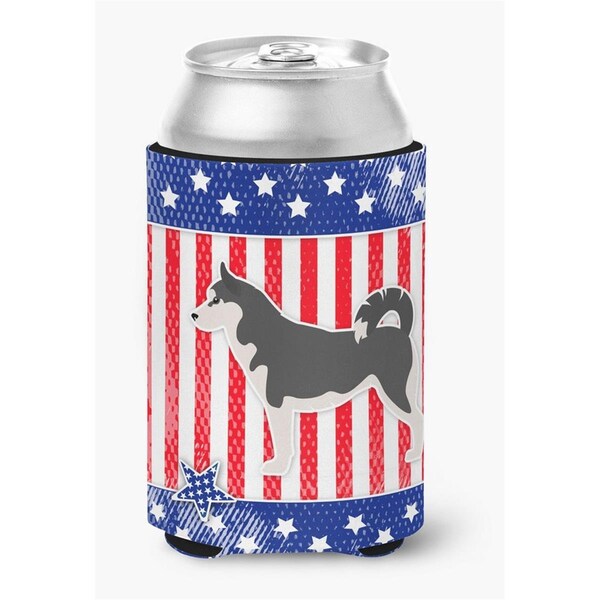 Carolines Treasures USA Patriotic Siberian Husky Can or Bottle Hugger - BB3380CC