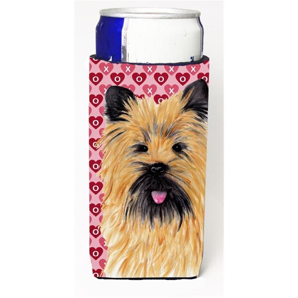 Carolines Treasures Cairn Terrier Hearts Love and Valentines Day Portrait Michelob Ultra bottle sleeve for Slim Can - SC9264MUK