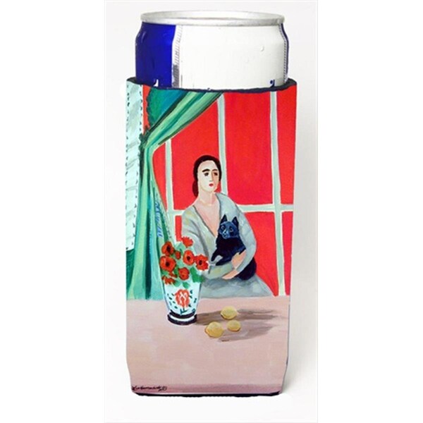 Carolines Treasures Lady With Her Schipperke Michelob Ultra bottle sleeves For Slim Cans - 12 Oz. - 7269MUK