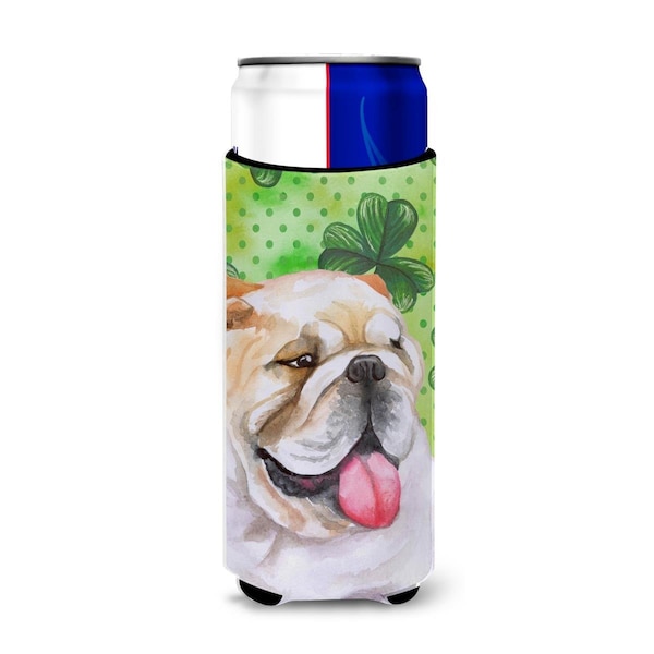 Carolines Treasures English Bulldog St Patricks Michelob Ultra Hugger for Slim Cans - BB9813MUK