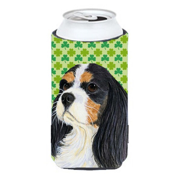 Carolines Treasures Cavalier Spaniel St. Patricks Day Shamrock Portrait Tall Boy bottle sleeve Hugger - LH9189TBC