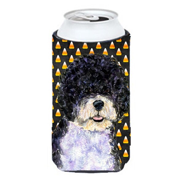Carolines Treasures Portuguese Water Dog Candy Corn Halloween Portrait Tall Boy bottle sleeve Hugger - 22 To 24 Oz. - SS4284TBC