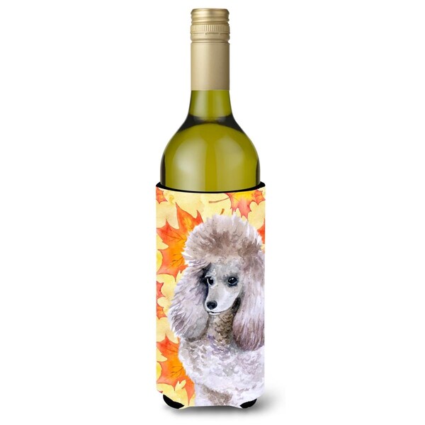 Carolines Treasures Poodle Fall Wine Bottle Beverge Insulator Hugger - BB9926LITERK