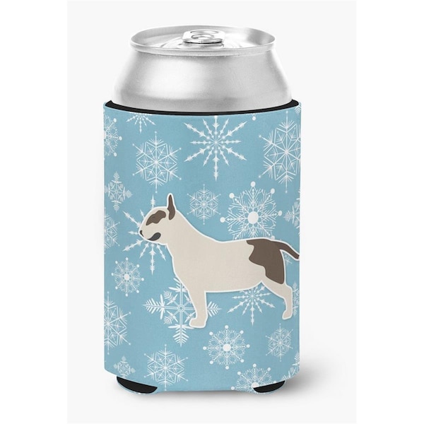 Carolines Treasures Winter Snowflake Bull Terrier Can or Bottle Hugger - BB3578CC