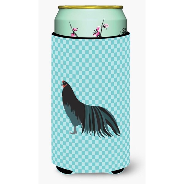 Carolines Treasures Sumatra Chicken Blue Check Tall Boy Beverage Insulator Hugger - BB8007TBC