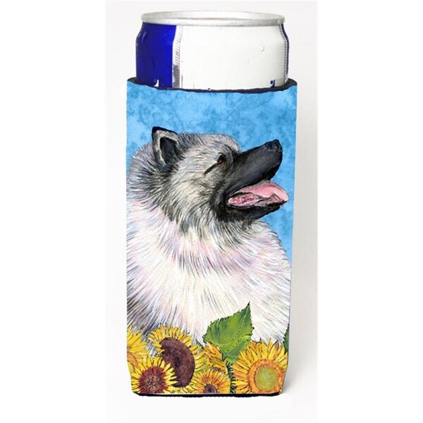 Carolines Treasures Keeshond in Summer Flowers Michelob Ultra bottle sleeves for slim cans 12 oz. - SS4122MUK