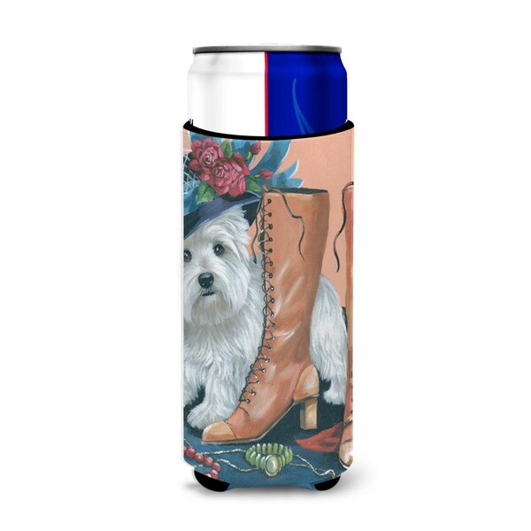 Carolines Treasures 12 oz Westie in Moms Closet Ultra Hugger for Slim Cans - PPP3211MUK