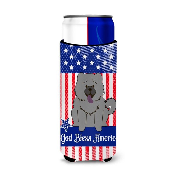 Carolines Treasures Patriotic USA Chow Chow Blue Michelob Ultra Hugger for Slim Cans - BB3134MUK