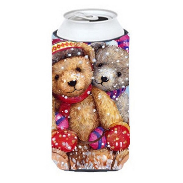 Carolines Treasures Winter Snow Teddy Bears Tall Boy Can cooler Hugger - CDCO0461TBC