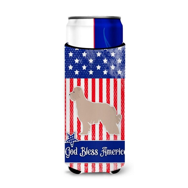 Carolines Treasures USA Patriotic Pyrenean Shepherd Michelob Ultra Hugger for Slim Cans - BB3318MUK
