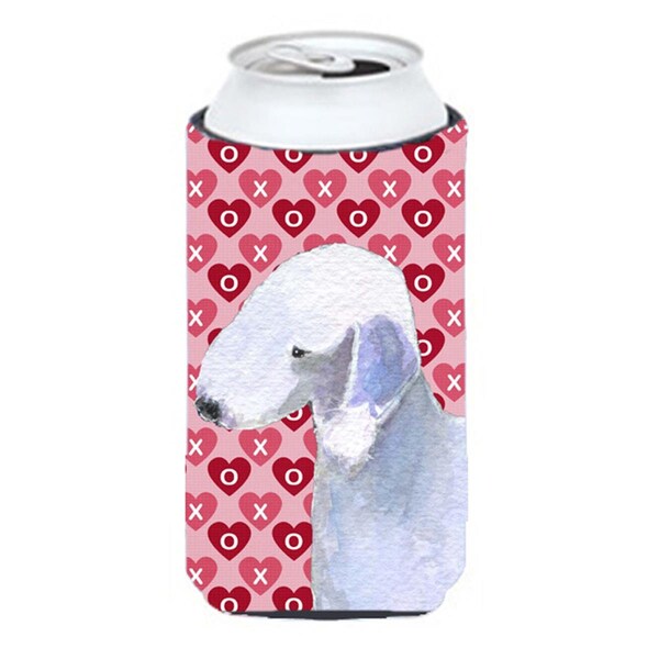 Carolines Treasures Bedlington Terrier Hearts Love Valentines Day Portrait Tall Boy bottle sleeve Hugger - 22 To 24 oz. - SS4483TBC