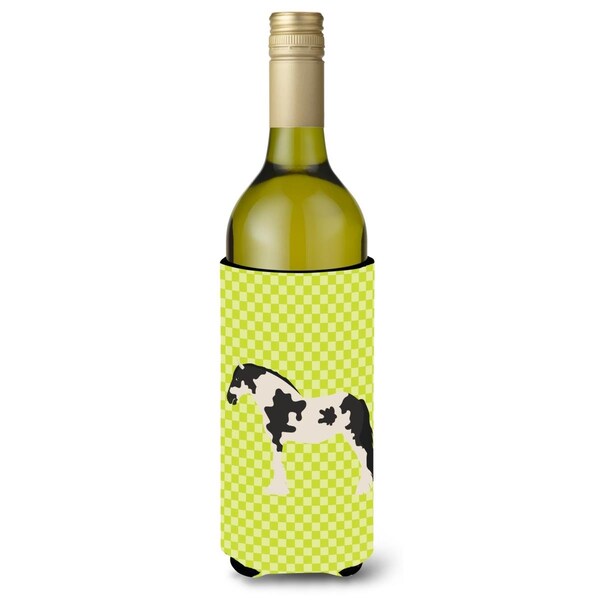 Carolines Treasures Cyldesdale Horse Green Wine Bottle Beverge Insulator Hugger - BB7738LITERK