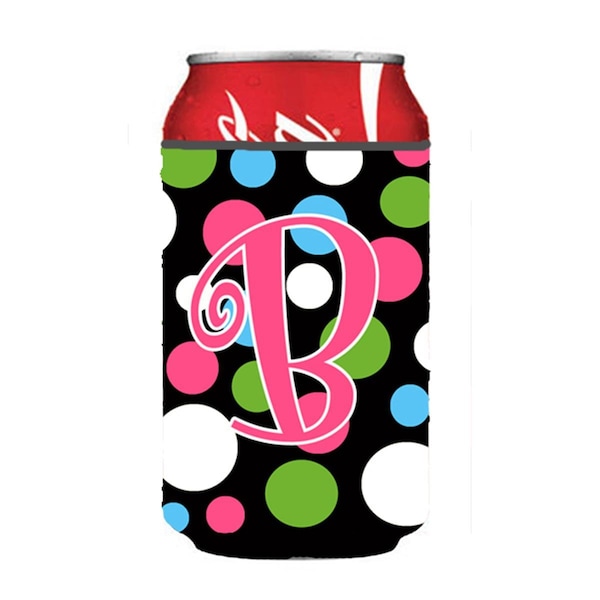 Carolines Treasures Letter B Initial Monogram - Polkadots And Pink Can Or Bottle  Hugger - CJ1038-BCC