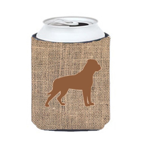 Carolines Treasures Rottweiler Burlap And Brown Can Or Bottle  Hugger - BB1083-BL-BN-CC