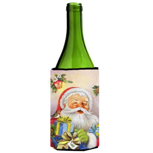 Carolines Treasures Christmas Santa Claus Presents Wine Bottle Can cooler Hugger - APH5814LITERK