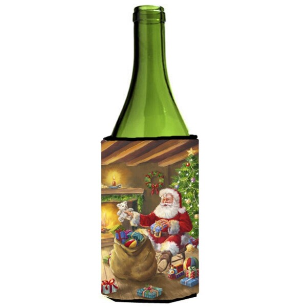 Carolines Treasures Christmas Santa Claus Unloading Toys Wine Bottle Can cooler Hugger - APH5793LITERK