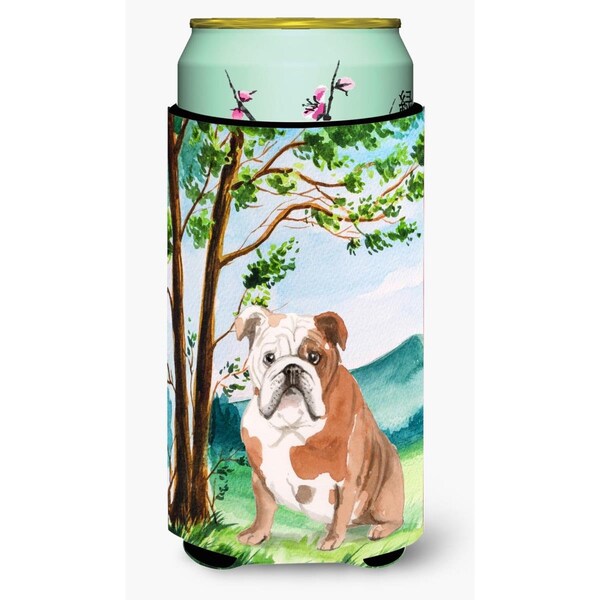 Carolines Treasures Under the Tree English Bulldog Tall Boy Beverage Insulator Hugger - CK2014TBC