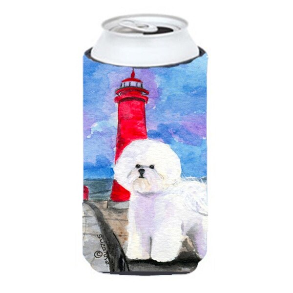 Carolines Treasures Lighthouse with Bichon Frise Tall Boy   Hugger - SS8891TBC