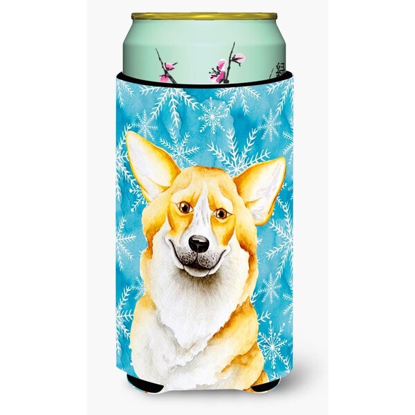 Carolines Treasures Corgi Winter Tall Boy Beverage Insulator Hugger - CK1411TBC