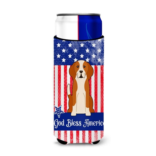 Carolines Treasures Patriotic USA English Foxhound Michelob Ultra Hugger for Slim Cans - BB3105MUK