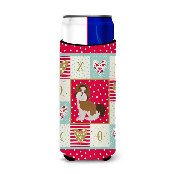 Carolines Treasures 12 oz Imperial Shih Tzu Puppy Cut Love Ultra Hugger for Slim Cans - CK5844MUK