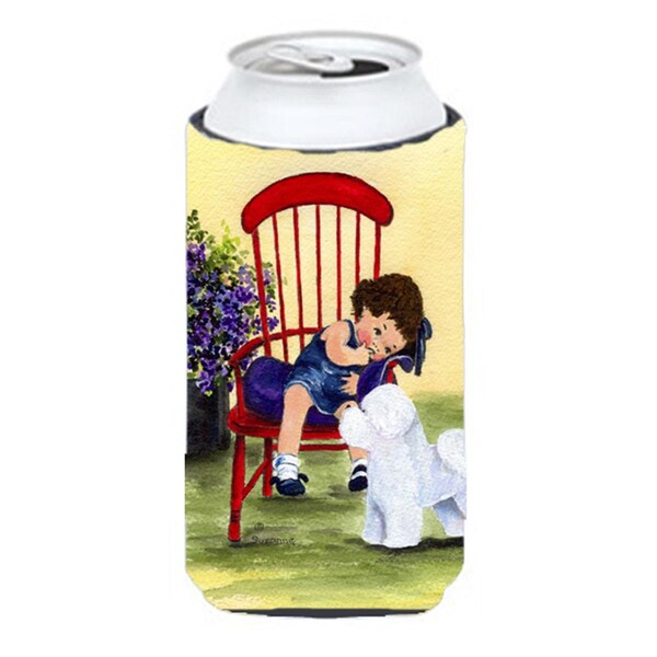 Carolines Treasures Little Girl With Her Bichon Frise Tall Boy bottle sleeve Hugger - 22 To 24 oz. - SS8533TBC