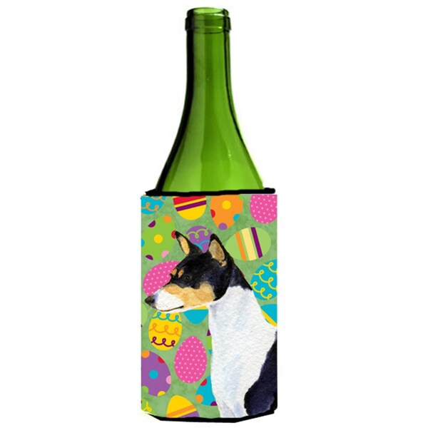 Carolines Treasures Basenji Easter Eggtravaganza Wine bottle sleeve Hugger - 24 Oz. - SS4859LITERK