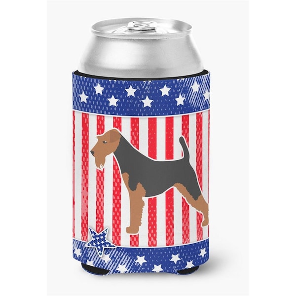 Carolines Treasures USA Patriotic Airedale Terrier Can or Bottle Hugger - BB3357CC