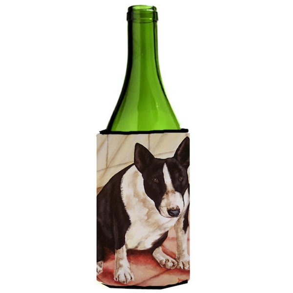 Carolines Treasures Bull Terrier English Bully Wine Bottle Can cooler Hugger - AMB1034LITERK