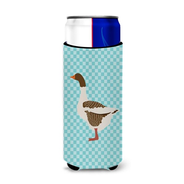 Carolines Treasures Pomeranian Rogener Goose Blue Check Michelob Ultra Hugger for Slim Cans - BB8077MUK