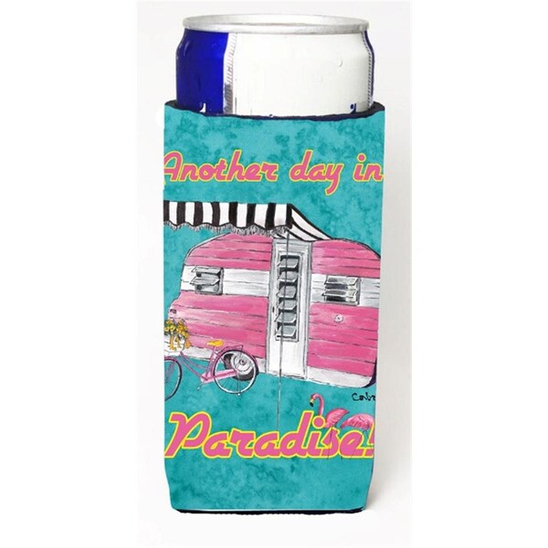 Carolines Treasures Another Day In Paradise Retro Glamping Trailer Michelob Ultra bottle sleeves For Slim Cans - 12 oz. - 8759MUK