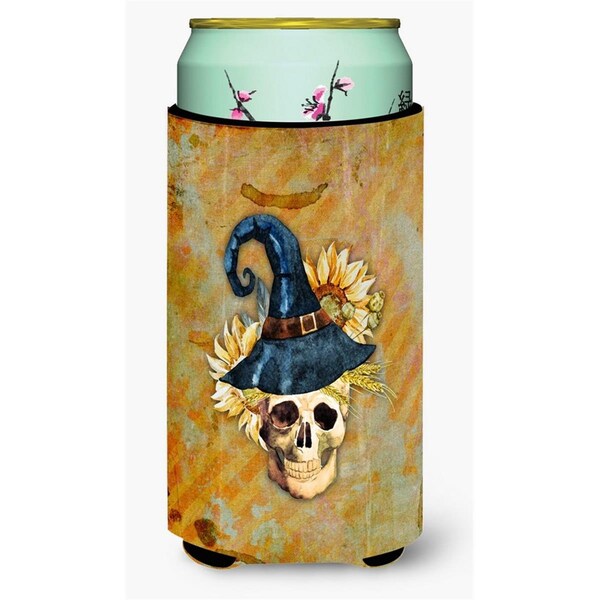 Carolines Treasures Day of the Dead Witch Skull Tall Boy Beverage Insulator Hugger - BB5126TBC