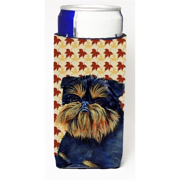 Carolines Treasures Brussels Griffon Fall Leaves Portrait Michelob Ultra s For Slim Cans - 12 oz. - LH9118MUK