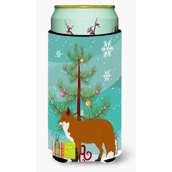 Carolines Treasures Red Fox Christmas Tall Boys Beverage Insulator Hugger - BB9243TBC