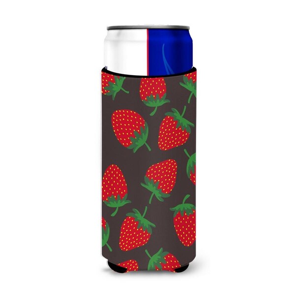 Carolines Treasures Strawberries on Grey Michelob Ultra Hugger for Slim Cans - BB5137MUK