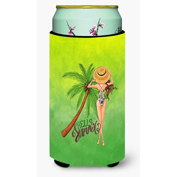 Carolines Treasures Hello Summer Lady in Swimsuit Tall Boy Beverage Insulator Hugger - BB7452TBC