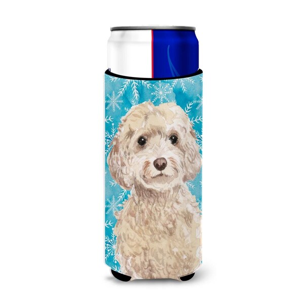Carolines Treasures Champagne Cockapoo Winter Michelob Ultra Hugger for Slim Cans - BB9445MUK