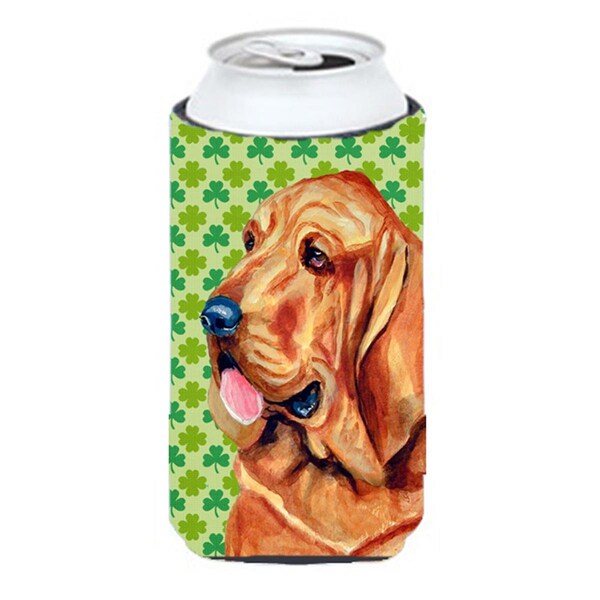 Carolines Treasures Bloodhound St. Patricks Day Shamrock Portrait Tall Boy bottle sleeve Hugger 22 to 24 oz. - LH9196TBC