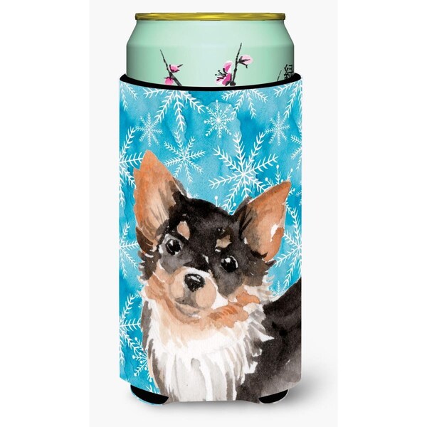 Carolines Treasures Long Haired Chihuahua Winter Tall Boy Beverage Insulator Hugger - BB9459TBC