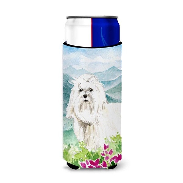 Carolines Treasures Mountain Flowers Maltese Michelob Ultra Hugger for Slim Cans - CK2529MUK