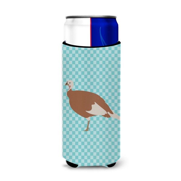 Carolines Treasures Jersey Buff Turkey Hen Blue Check Michelob Ultra Hugger for slim - BB8158MUK